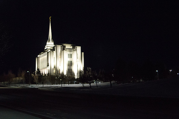 The House on a hill. Rexburg, Idaho Temple. January 2019