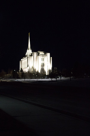 The House on a hill. Rexburg, Idaho Temple. January 2019
