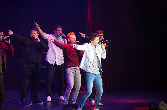 BYU Vocal Point sang their hearts out on stage to an excited and enthusiastic crowd of fans. January 2019