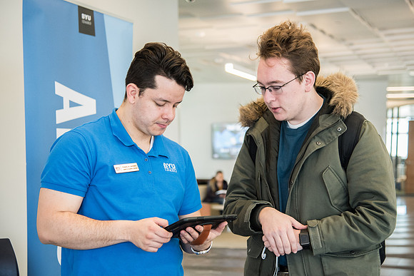 BYU-Idaho Career Advising Booth. Winter Semester