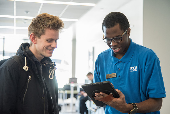 BYU-Idaho Career Advising Booth. Winter Semester