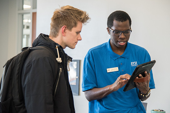BYU-Idaho Career Advising Booth. Winter Semester