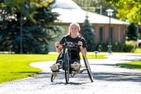 Students in Keith Barney's Adaptive Recreation class get the opportunity to ride hand pedal tricycles at Porter Park.
