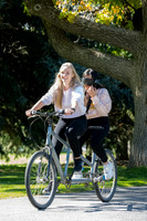Students in Keith Barney's Adaptive Recreation class get the opportunity to ride hand pedal tricycles at Porter Park.