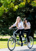 Students in Keith Barney's Adaptive Recreation class get the opportunity to ride hand pedal tricycles at Porter Park.