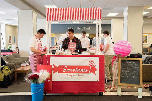 Valentine's Day on campus.