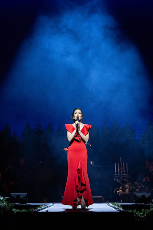 Laura Osnes performs during the Christmas concert with BYUI Student music programs.