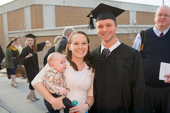Brigham Young University-Idaho Graduates tour campus with their families saying goobyes to peers and getting pictures with friends and family before the convocation ceremonies. Photo by Ryan Chase