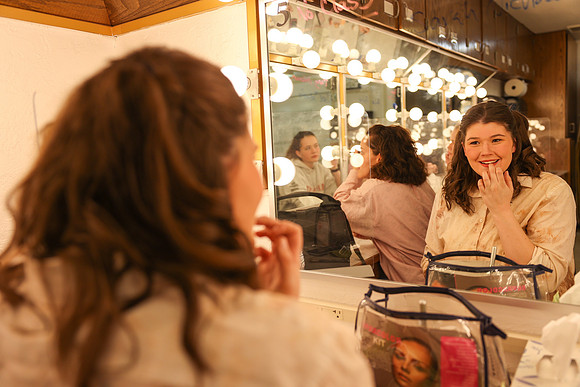 BYU-Idaho students perform in the Christmas Pageant in the Black Box Theater.