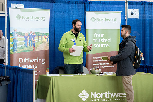 BYU-Idaho students attend the career fair. Students can find potential jobs and internships for their prospective majors at the fair.
