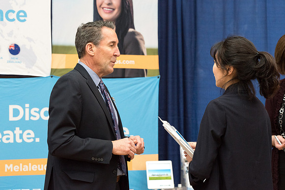 BYU-Idaho students attend the career fair. Students can find potential jobs and internships for their prospective majors at the fair.