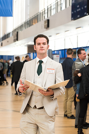 BYU-Idaho students attend the career fair. Students can find potential jobs and internships for their prospective majors at the fair.