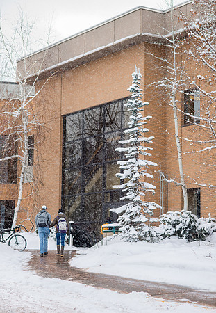 Fresh new snow on BYU-Idaho campus.  Feb 2019
