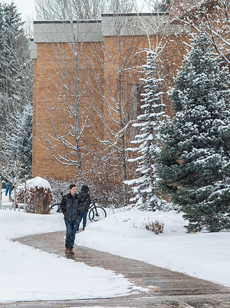 Fresh new snow on BYU-Idaho campus.  Feb 2019