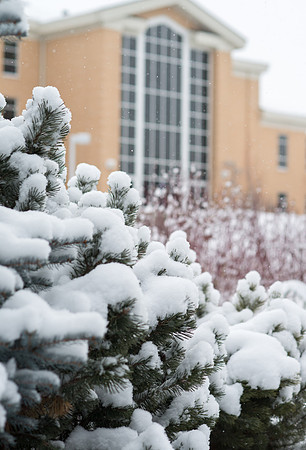 Fresh new snow on BYU-Idaho campus.  Feb 2019