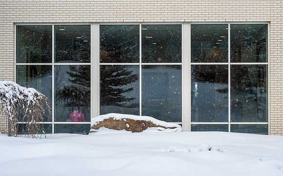 Fresh new snow on BYU-Idaho campus.  Feb 2019