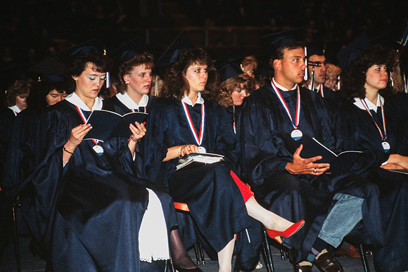 Graduates in the Hart auditorium