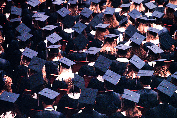 Graduates in the Hart auditorium