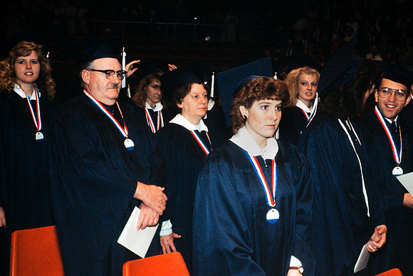 Graduates in the Hart auditorium