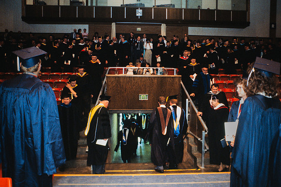 Graduates in the Hart auditorium