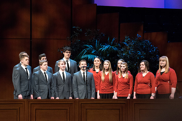 BYU-Idaho Vocal Union performs at the devotional.