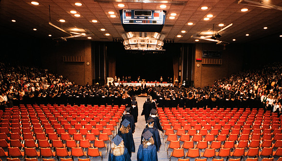 Graduates filling the auditorium