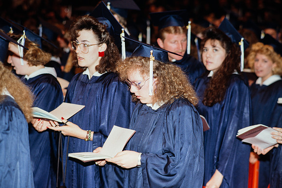 Graduates in the Hart auditorium