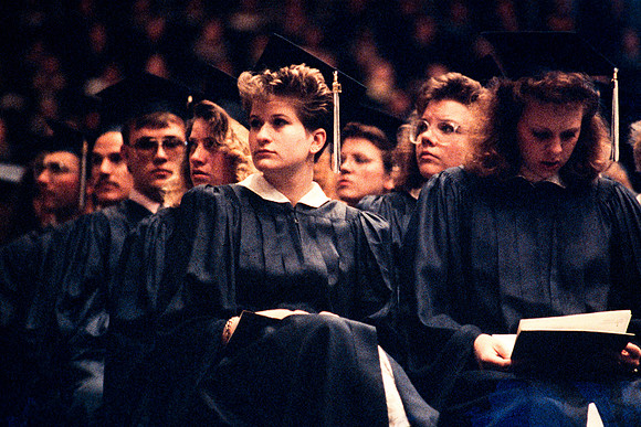 Graduates in the Hart auditorium