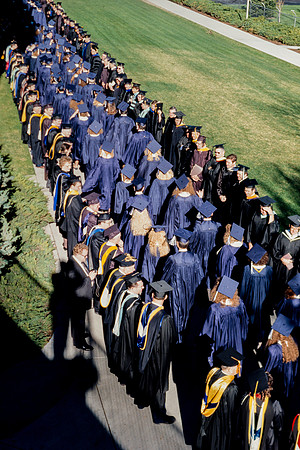 Rick's College graduates marching to the Hart during the processional