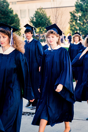 Rick's College graduates marching to the Hart during the processional