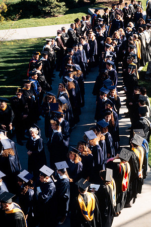 Rick's College graduates marching to the Hart during the processional