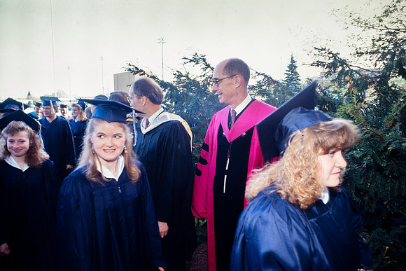 President Eyring and graduates