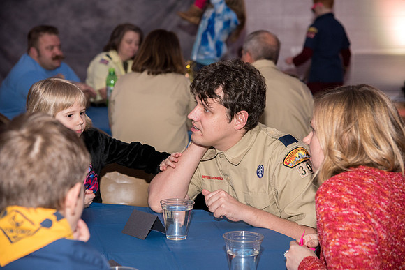 Family ward host a Cub Scout event at the Stake Center.