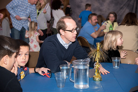 Family ward host a Cub Scout event at the Stake Center.