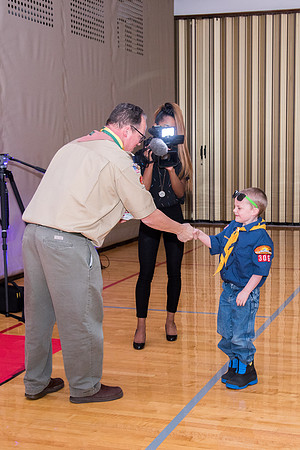 Family ward host a Cub Scout event at the Stake Center.