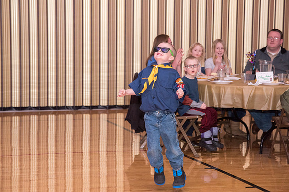 Family ward host a Cub Scout event at the Stake Center.
