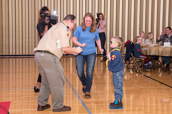 Family ward host a Cub Scout event at the Stake Center.