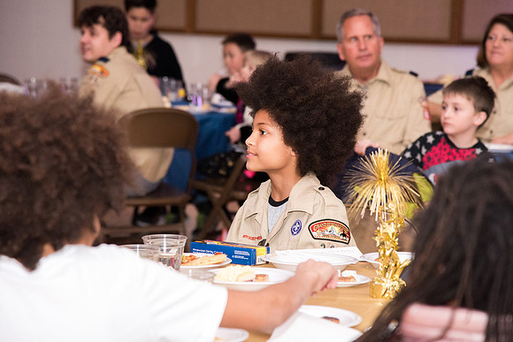 Family ward host a Cub Scout event at the Stake Center.