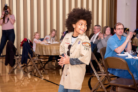 Family ward host a Cub Scout event at the Stake Center.