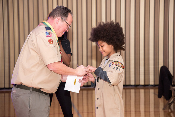 Family ward host a Cub Scout event at the Stake Center.