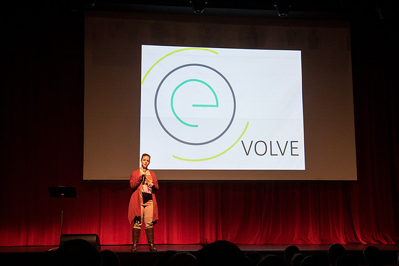 Student Employees attend Evolve Conference at the Kirkham Building.