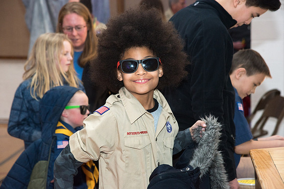 Cub Scouts from Pack 306, along with their families, came for a night of awards at the church.