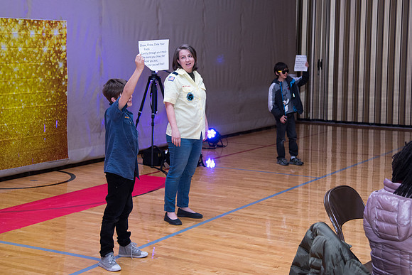 Cub Scouts from Pack 306, along with their families, came for a night of awards at the church.