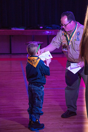 Cub Scouts from Pack 306, along with their families, came for a night of awards at the church.
