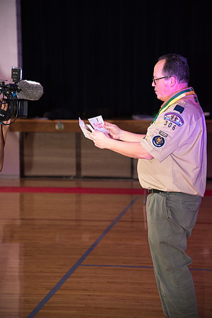 Cub Scouts from Pack 306, along with their families, came for a night of awards at the church.