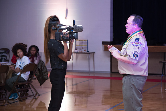 Cub Scouts from Pack 306, along with their families, came for a night of awards at the church.