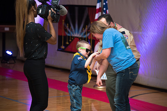 Cub Scouts from Pack 306, along with their families, came for a night of awards at the church.