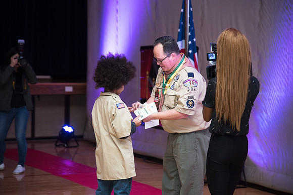 Cub Scouts from Pack 306, along with their families, came for a night of awards at the church.