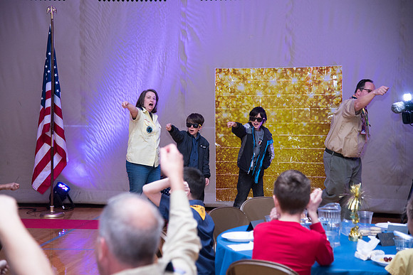Cub Scouts from Pack 306, along with their families, came for a night of awards at the church.