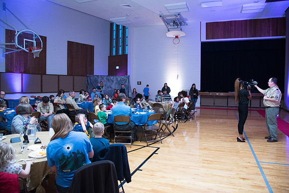 Cub Scouts from Pack 306, along with their families, came for a night of awards at the church.
